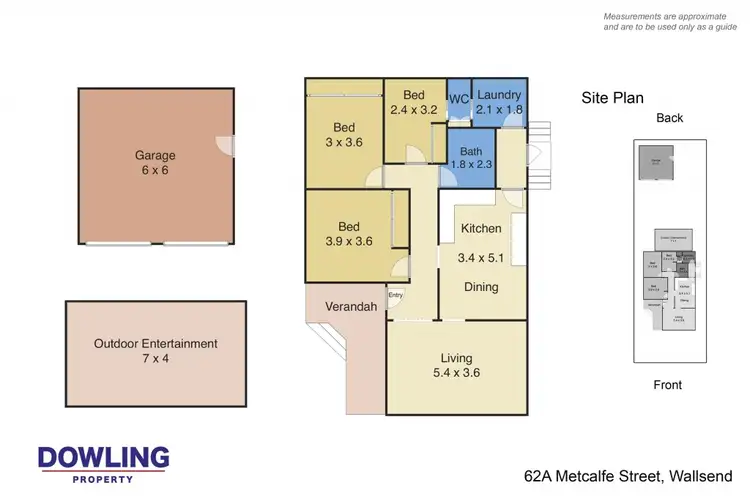 Floorplan of Homely house listing, 62a Metcalfe Street, Wallsend NSW 2287
