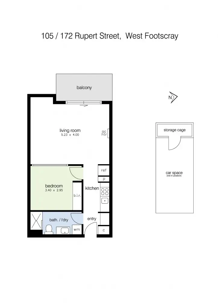 Floorplan of Homely apartment listing, 105/172 Rupert Street, West Footscray VIC 3012