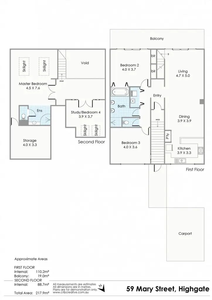 Floorplan of Homely townhouse listing, 59 Mary Street, Highgate WA 6003