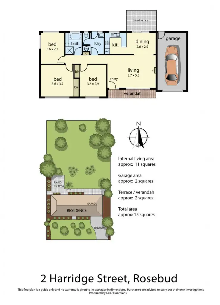 Floorplan of Homely house listing, 2 Harridge Street, Rosebud VIC 3939