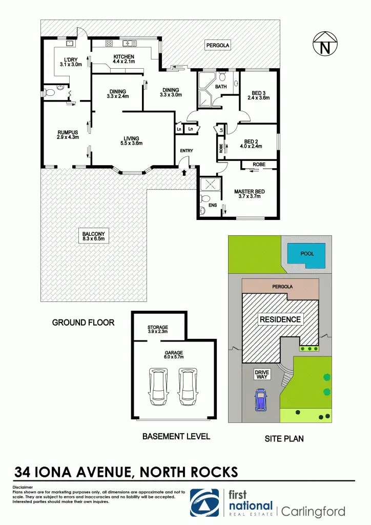 Floorplan of Homely house listing, 34 Iona Avenue, North Rocks NSW 2151