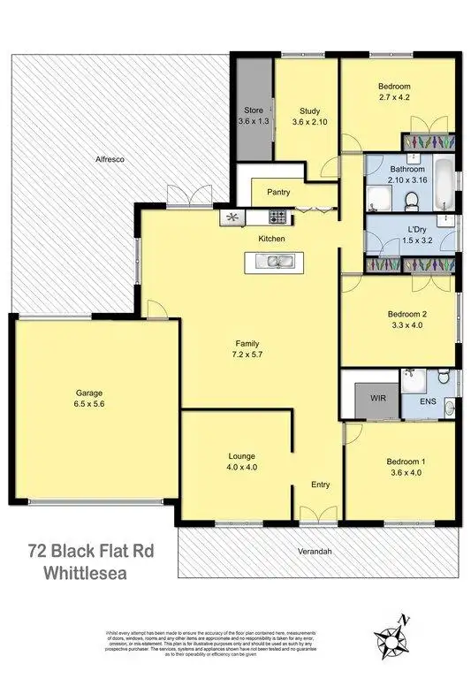 Floorplan of Homely house listing, 72 Black Flat Road, Whittlesea VIC 3757