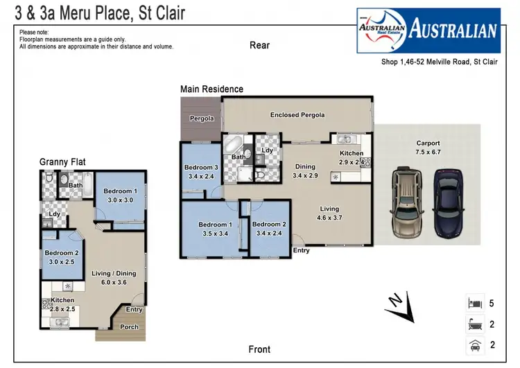 Floorplan of Homely house listing, 3 & 3a Meru Place, St Clair NSW 2759
