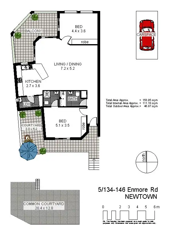 Floorplan of Homely apartment listing, 5/134-146 Enmore Road, Newtown NSW 2042
