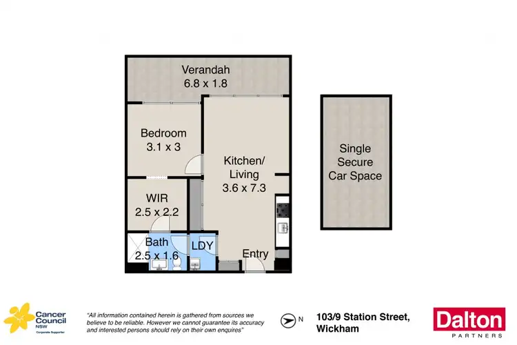 Floorplan of Homely apartment listing, 103/9 Station Street, Wickham NSW 2293