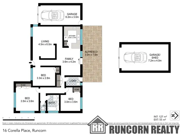 Floorplan of Homely house listing, 16 Corella Place, Runcorn QLD 4113