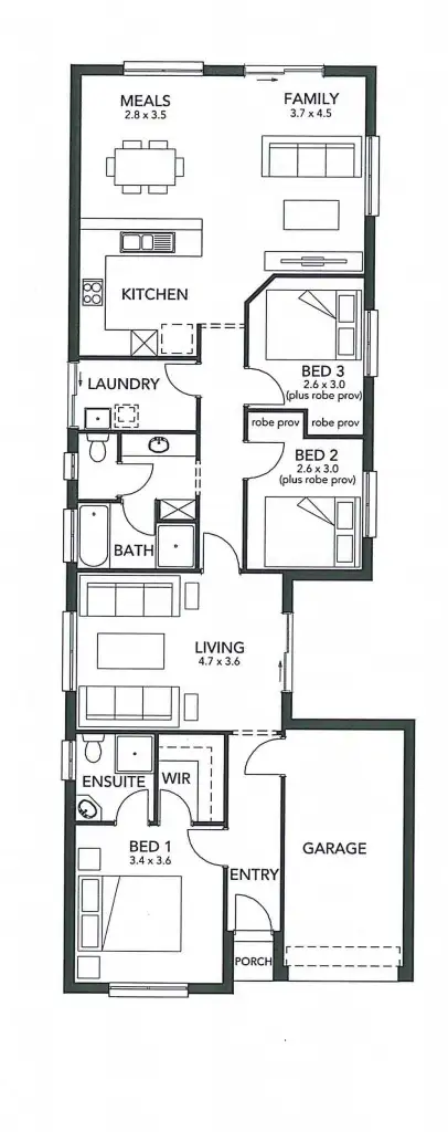 Floorplan of Homely house listing, 1 DAWN STREET, Whyalla Stuart SA 5608