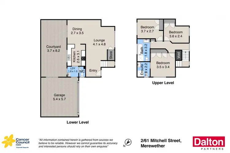 Floorplan of Homely townhouse listing, 2/61 Mitchell Street, Merewether NSW 2291