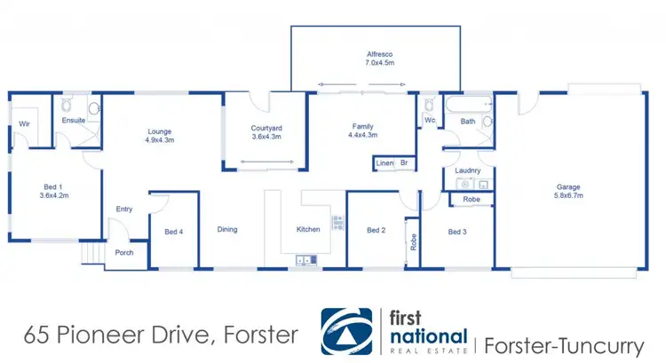 Floorplan of Homely house listing, 65 Pioneer Drive, Forster NSW 2428