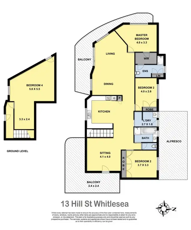 Floorplan of Homely house listing, 13 Hill Street, Whittlesea VIC 3757