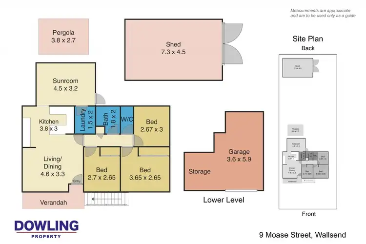 Floorplan of Homely house listing, 9 Moase Street, Wallsend NSW 2287