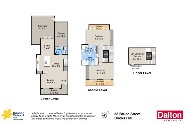 Floorplan of Homely townhouse listing, 58 Bruce Street, Cooks Hill NSW 2300