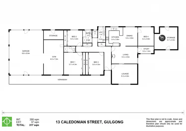Floorplan of Homely house listing, 13 Caledonian Street, Gulgong NSW 2852