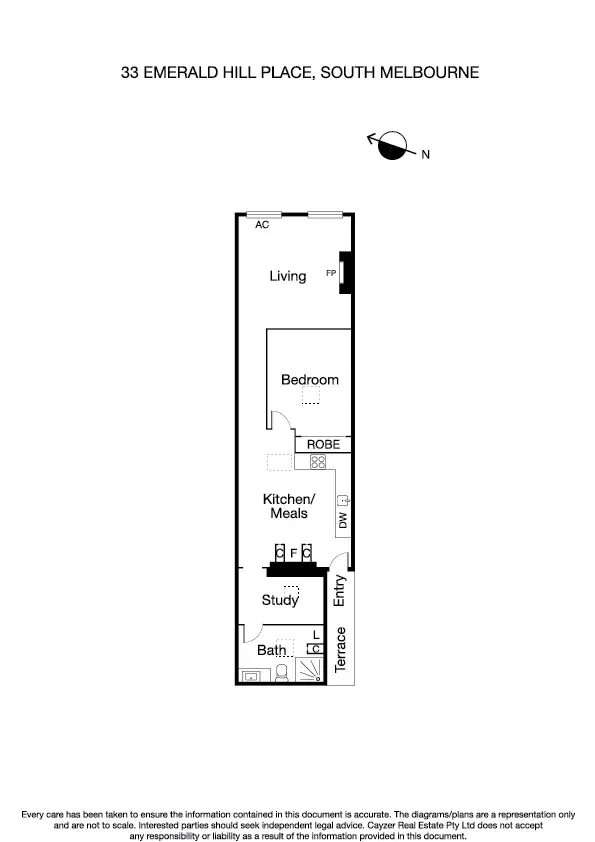 Floorplan of Homely apartment listing, 33 Emerald Hill Place, South Melbourne VIC 3205
