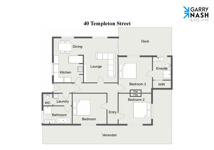 Floorplan of Homely house listing, 40 Templeton Street, Wangaratta VIC 3677