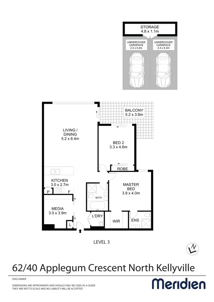Floorplan of Homely apartment listing, 62/40 Applegum Crescent, Kellyville NSW 2155