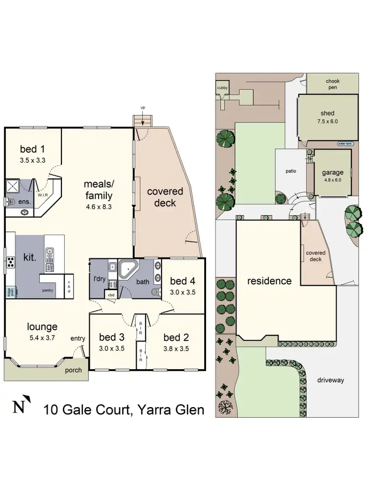 Floorplan of Homely house listing, 10 Gale Court, Yarra Glen VIC 3775