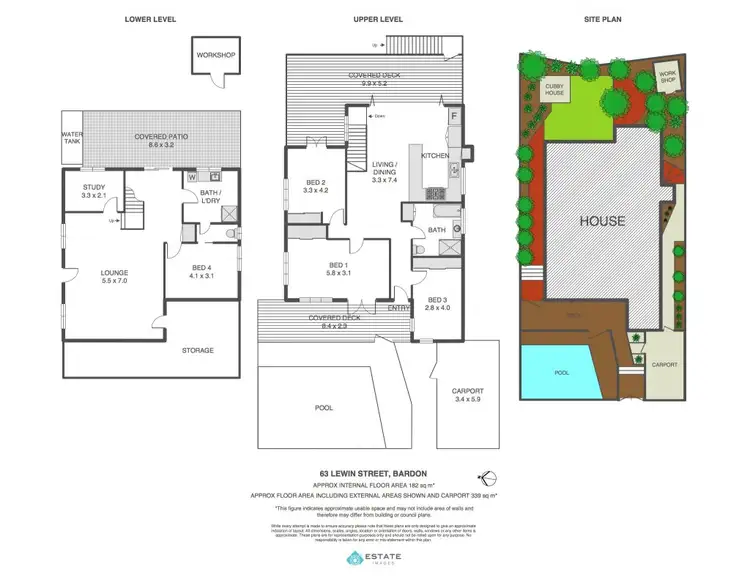 Floorplan of Homely house listing, 63 Lewin Street, Bardon QLD 4065
