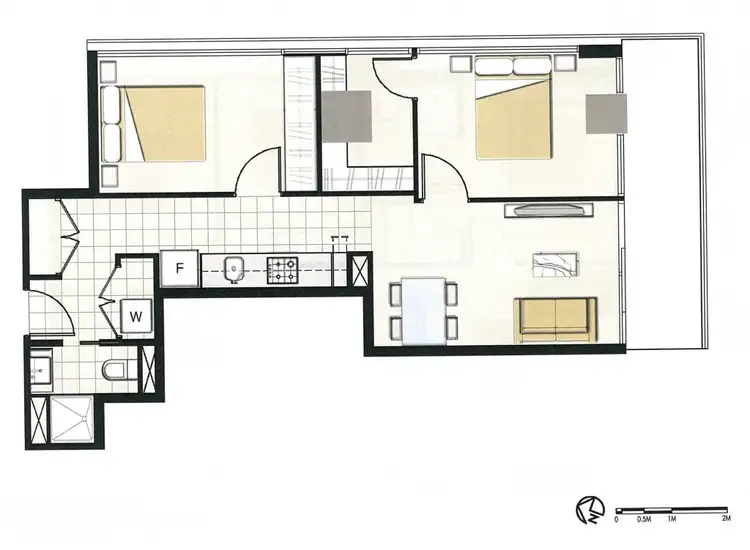 Floorplan of Homely apartment listing, 406/5 Sutherland Street, Melbourne VIC 3000