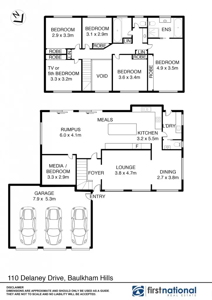 Floorplan of Homely house listing, 110 Delaney Drive, Baulkham Hills NSW 2153