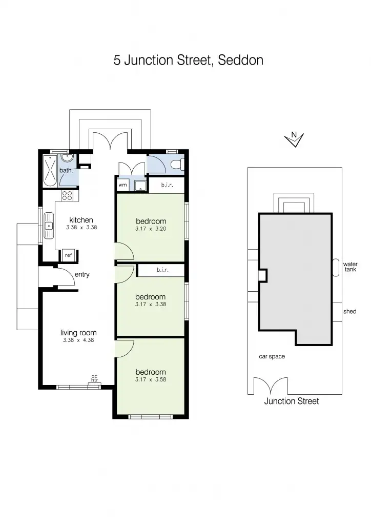 Floorplan of Homely house listing, 5 Junction Street, Seddon VIC 3011