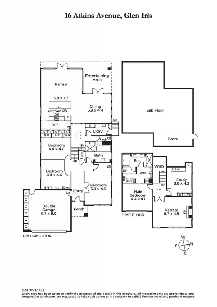 Floorplan of Homely house listing, 16 Atkins Avenue, Glen Iris VIC 3146