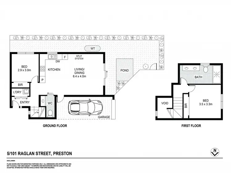 Floorplan of Homely townhouse listing, 5/101 Raglan Street, Preston VIC 3072