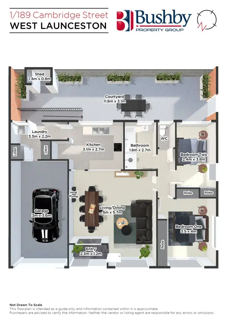 Floorplan of Homely unit listing, 1/189 Cambridge Street, West Launceston TAS 7250