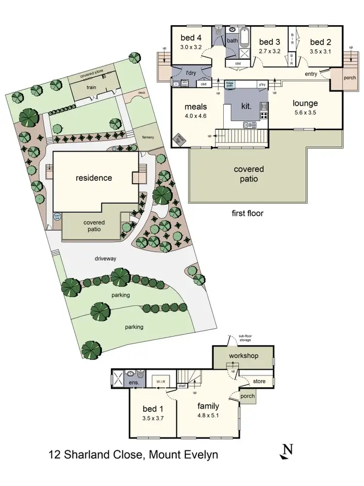 Floorplan of Homely house listing, 12 Sharland Close, Mount Evelyn VIC 3796