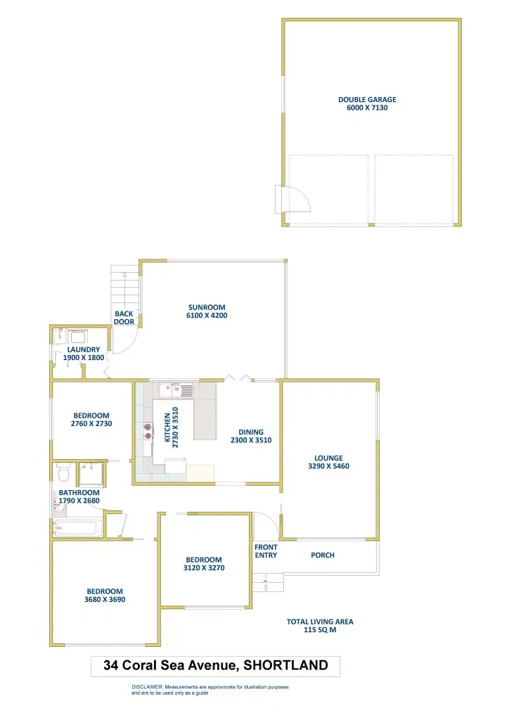 Floorplan of Homely house listing, 34 Coral Sea Avenue, Shortland NSW 2307