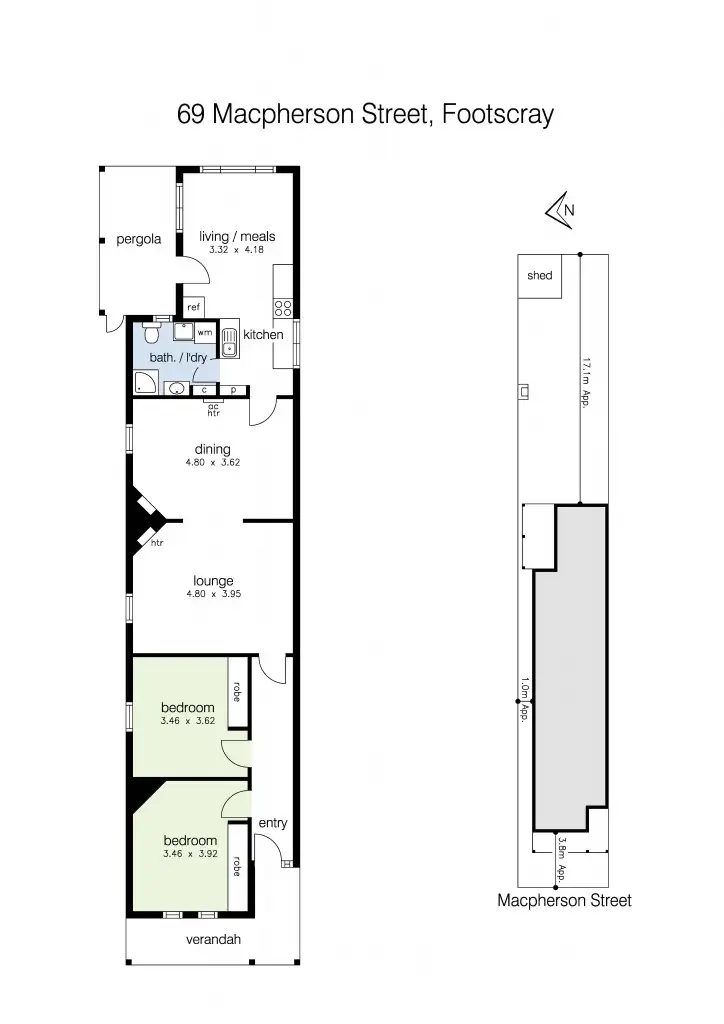 Floorplan of Homely house listing, 69 Macpherson Street, Footscray VIC 3011