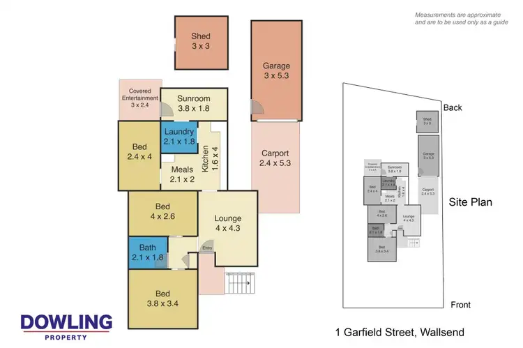 Floorplan of Homely house listing, 1 Garfield Street, Wallsend NSW 2287