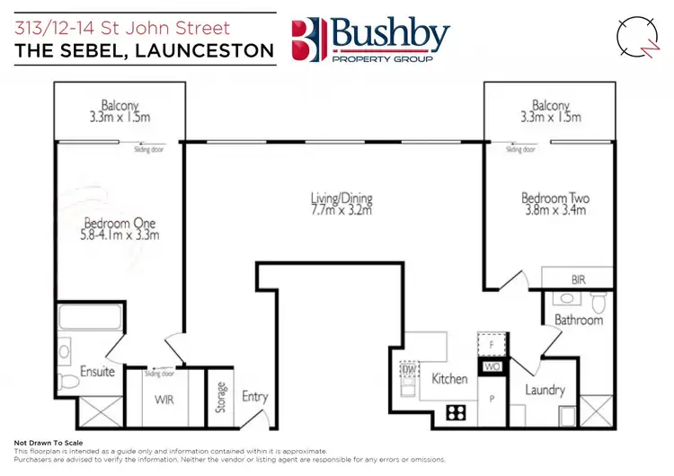 Floorplan of Homely unit listing, 313/12-14 St John Street, Launceston TAS 7250
