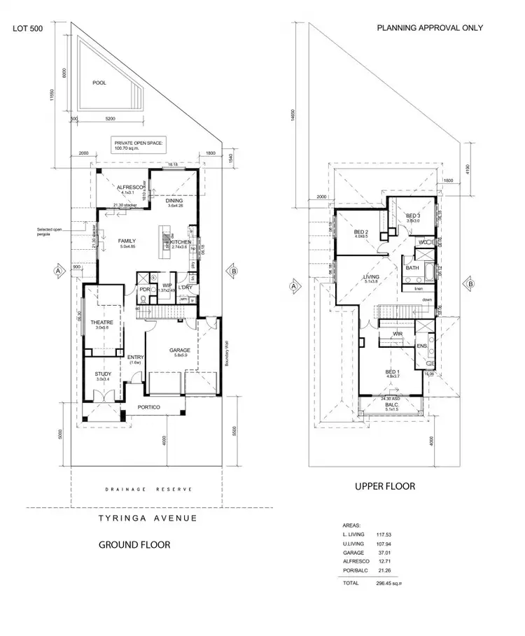 Floorplan of Homely land listing, 9(Lot 500) Tyringa Avenue, Rostrevor SA 5073