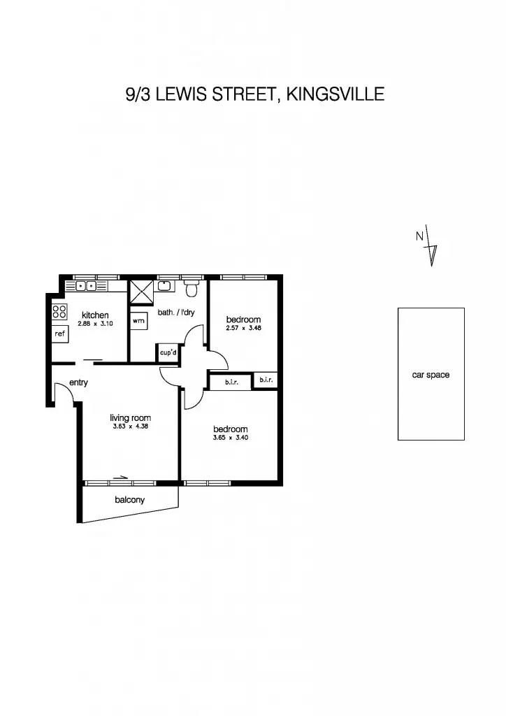 Floorplan of Homely house listing, 9/3 Lewis Street, Kingsville VIC 3012