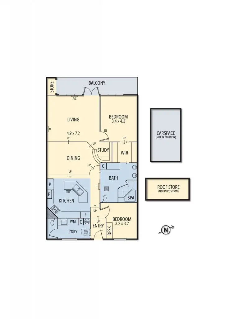 Floorplan of Homely apartment listing, 106/1-3 Dods Street, Brunswick VIC 3056