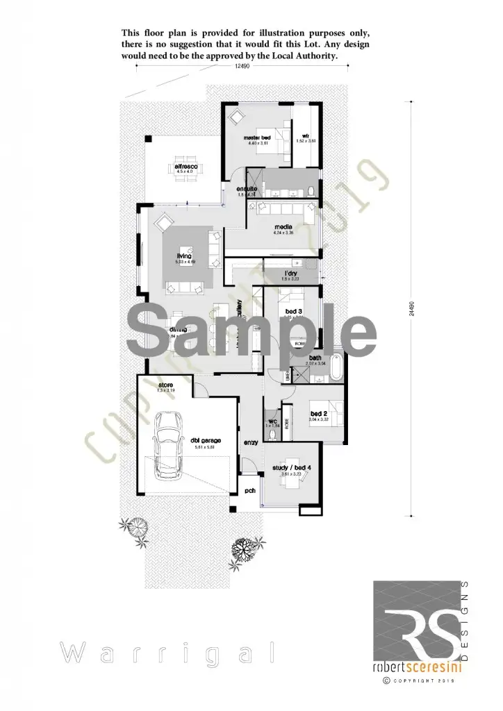 Floorplan of Homely land listing, 10 WARRIGAL
WAY, Greenwood WA 6024