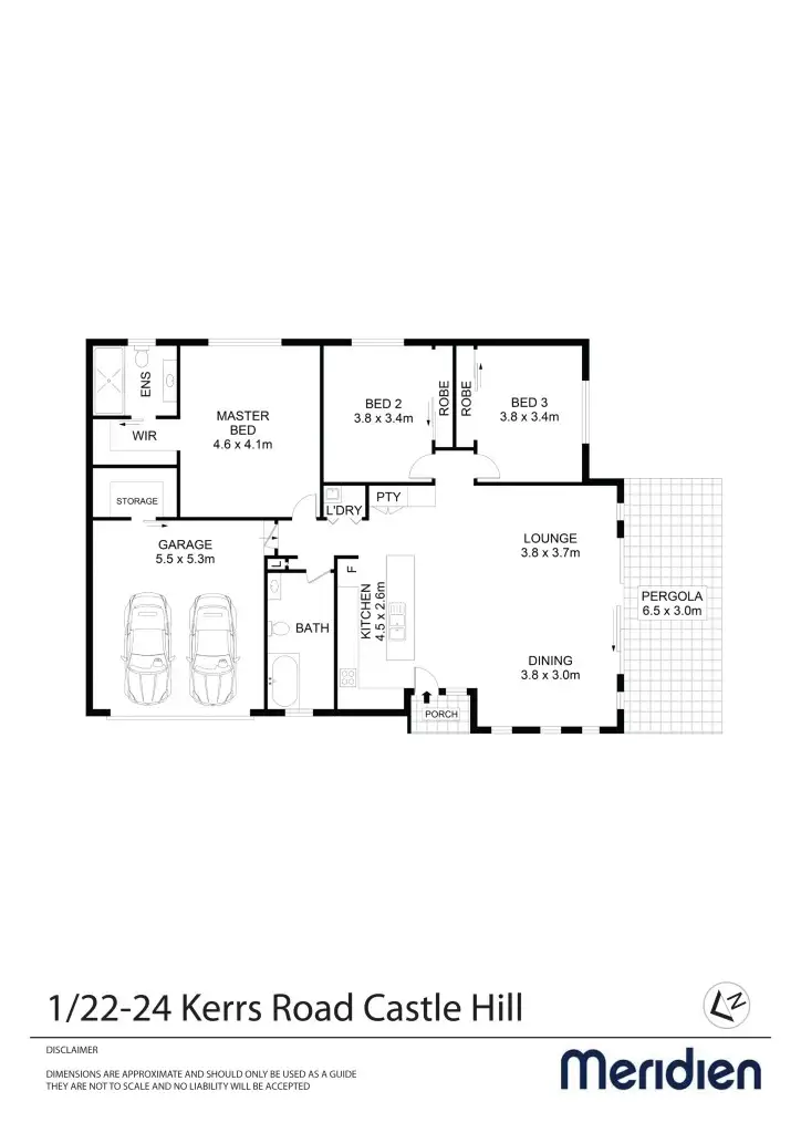 Floorplan of Homely villa listing, 1/22 Kerrs Road, Castle Hill NSW 2154