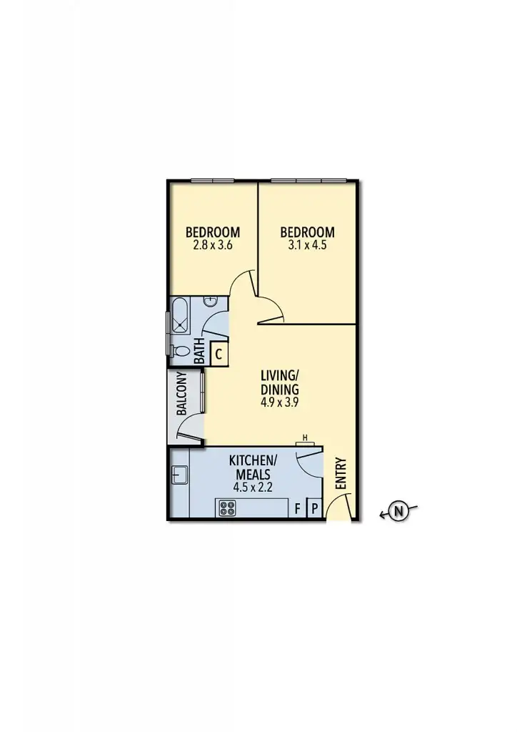 Floorplan of Homely apartment listing, 1/35 Donald Street, Prahran VIC 3181