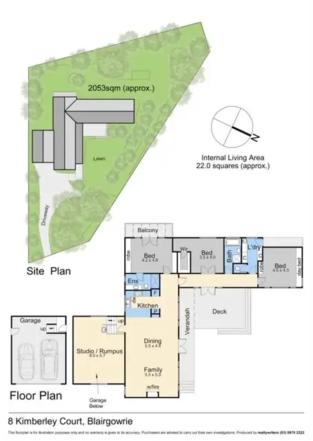 Floorplan of Homely house listing, 8 Kimberley Court, Blairgowrie VIC 3942