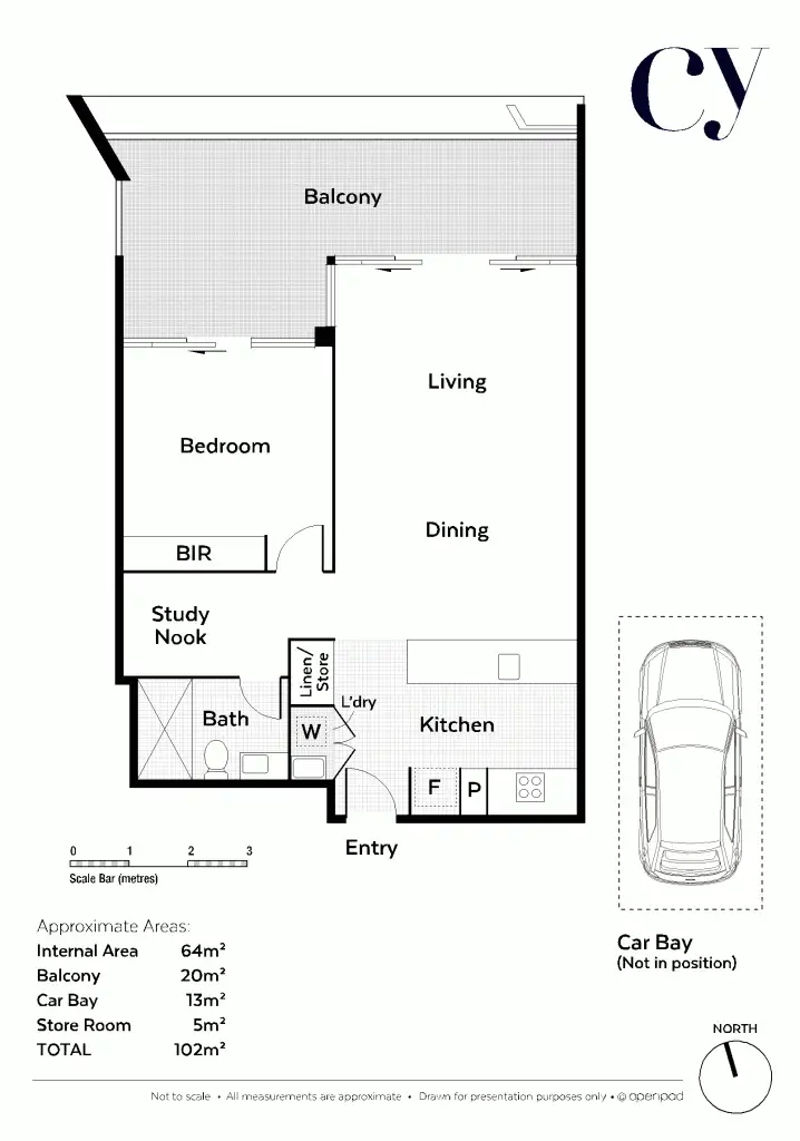 Floorplan of Homely apartment listing, 203/17 Freeman Loop, North Fremantle WA 6159