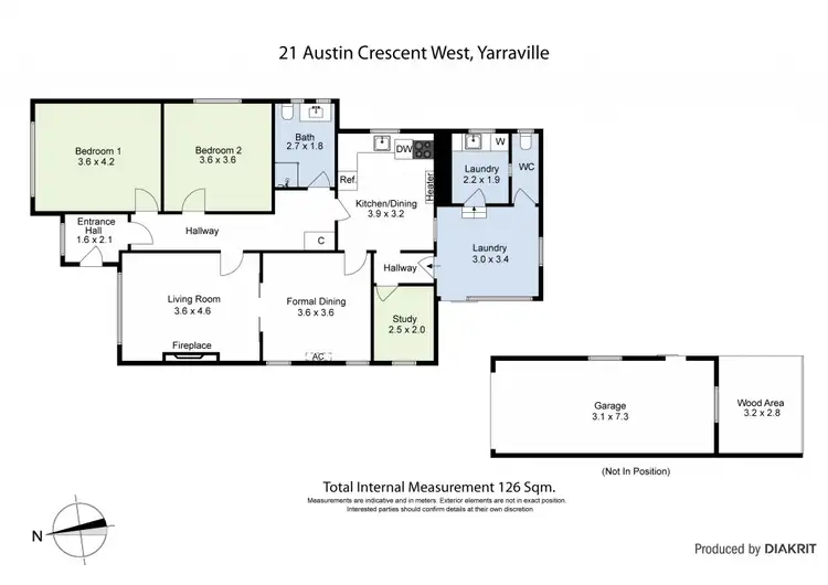 Floorplan of Homely house listing, 21 Austin Crescent West, Yarraville VIC 3013