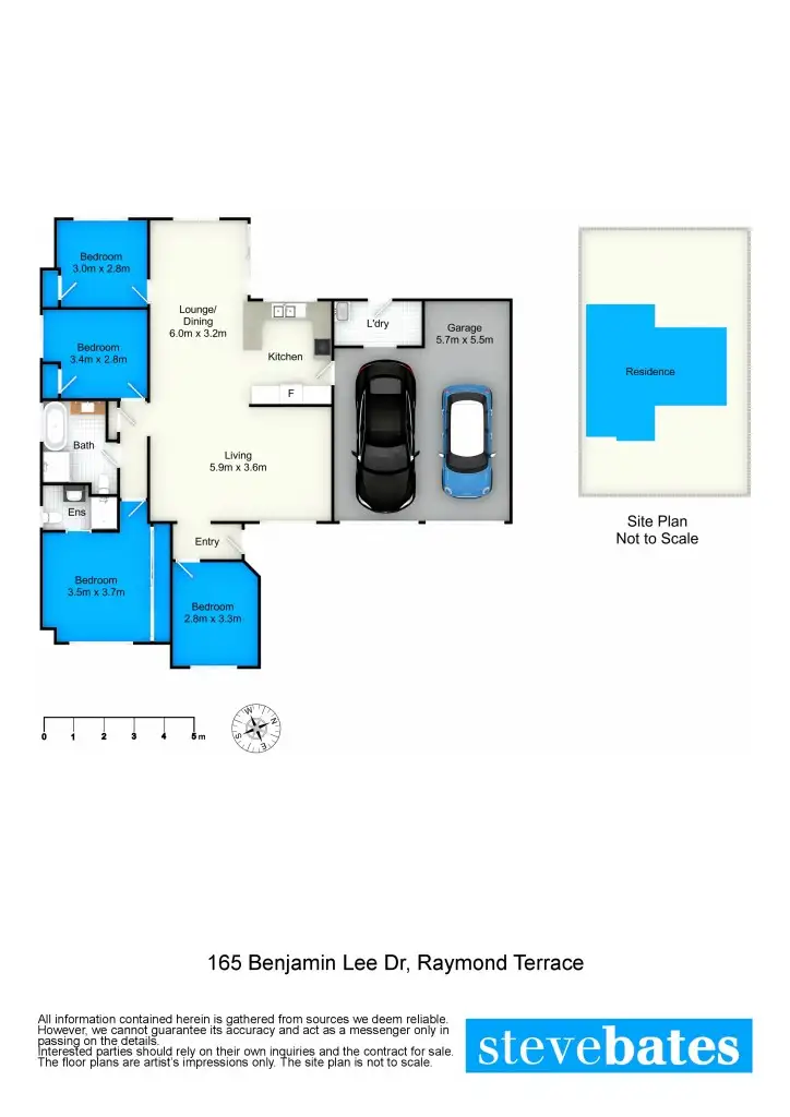 Floorplan of Homely house listing, 165 Benjamin Lee Drive, Raymond Terrace NSW 2324