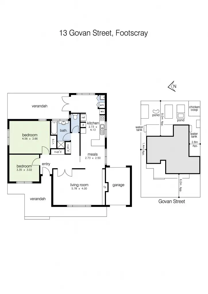 Floorplan of Homely house listing, 13 Govan Street, Footscray VIC 3011