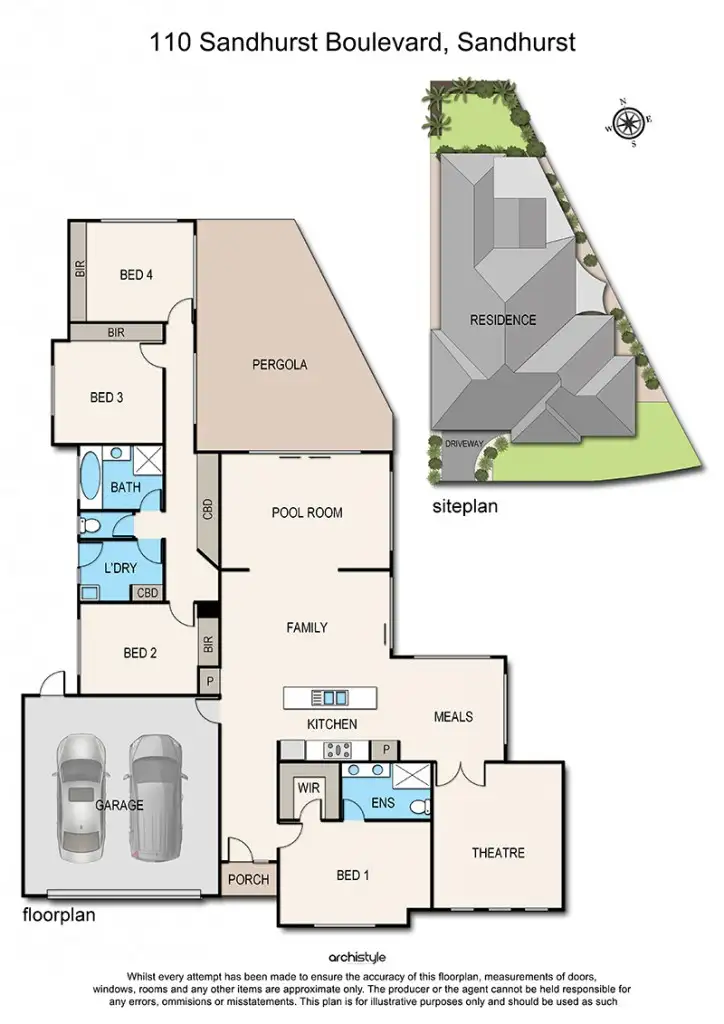 Floorplan of Homely house listing, 110 Sandhurst Boulevard, Sandhurst VIC 3977