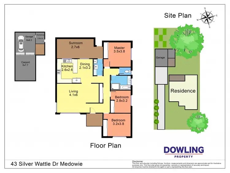 Floorplan of Homely house listing, 43 Silver Wattle Drive, Medowie NSW 2318