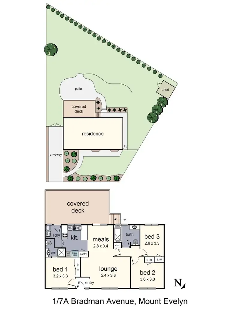 Floorplan of Homely house listing, 1/7a Bradman Avenue, Mount Evelyn VIC 3796