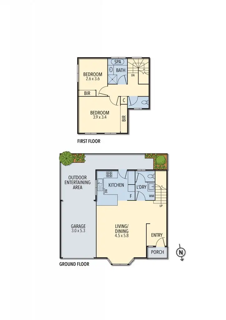 Floorplan of Homely townhouse listing, 8/30 Nicholson Street, Fitzroy North VIC 3068
