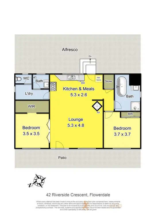 Floorplan of Homely house listing, 42 Riverside Crescent, Flowerdale VIC 3717