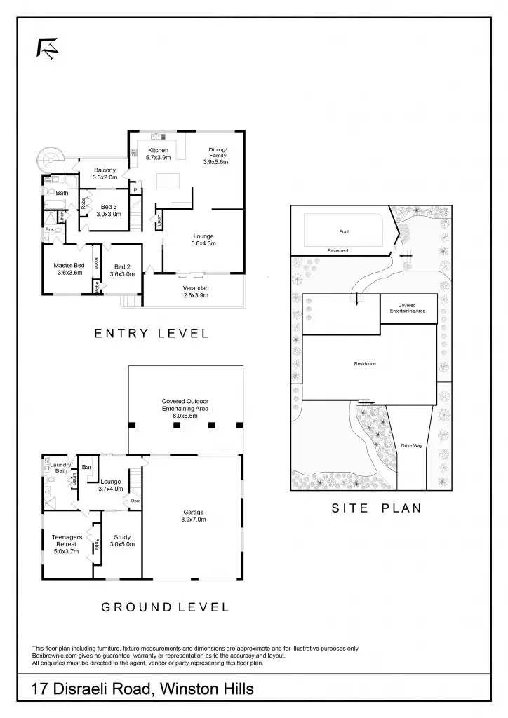 Floorplan of Homely house listing, 17 Disraeli Road, Winston Hills NSW 2153
